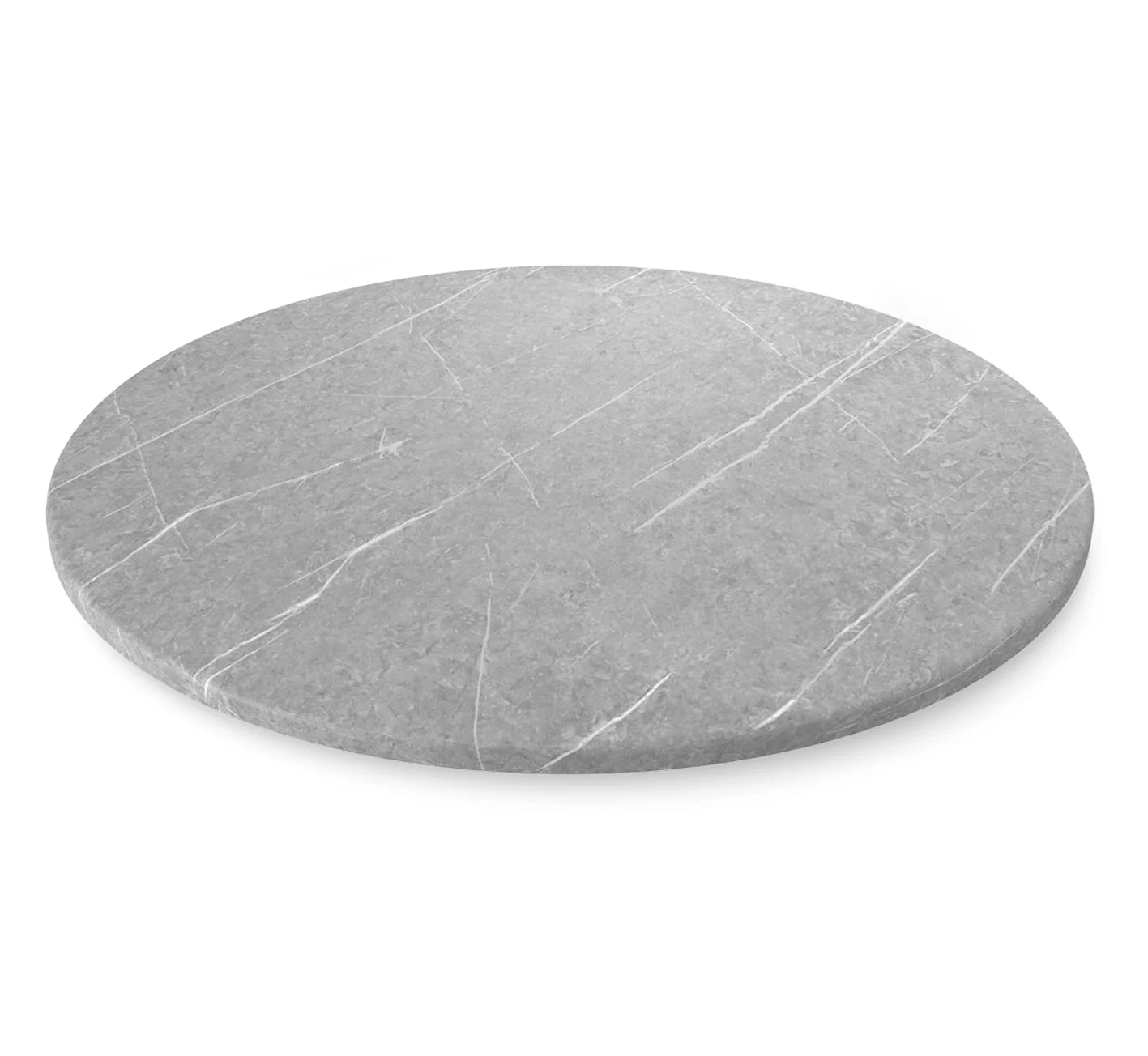 Изображение Стол кухонный круглый Sheffilton 90 см прозрачный лак / серый мрамор