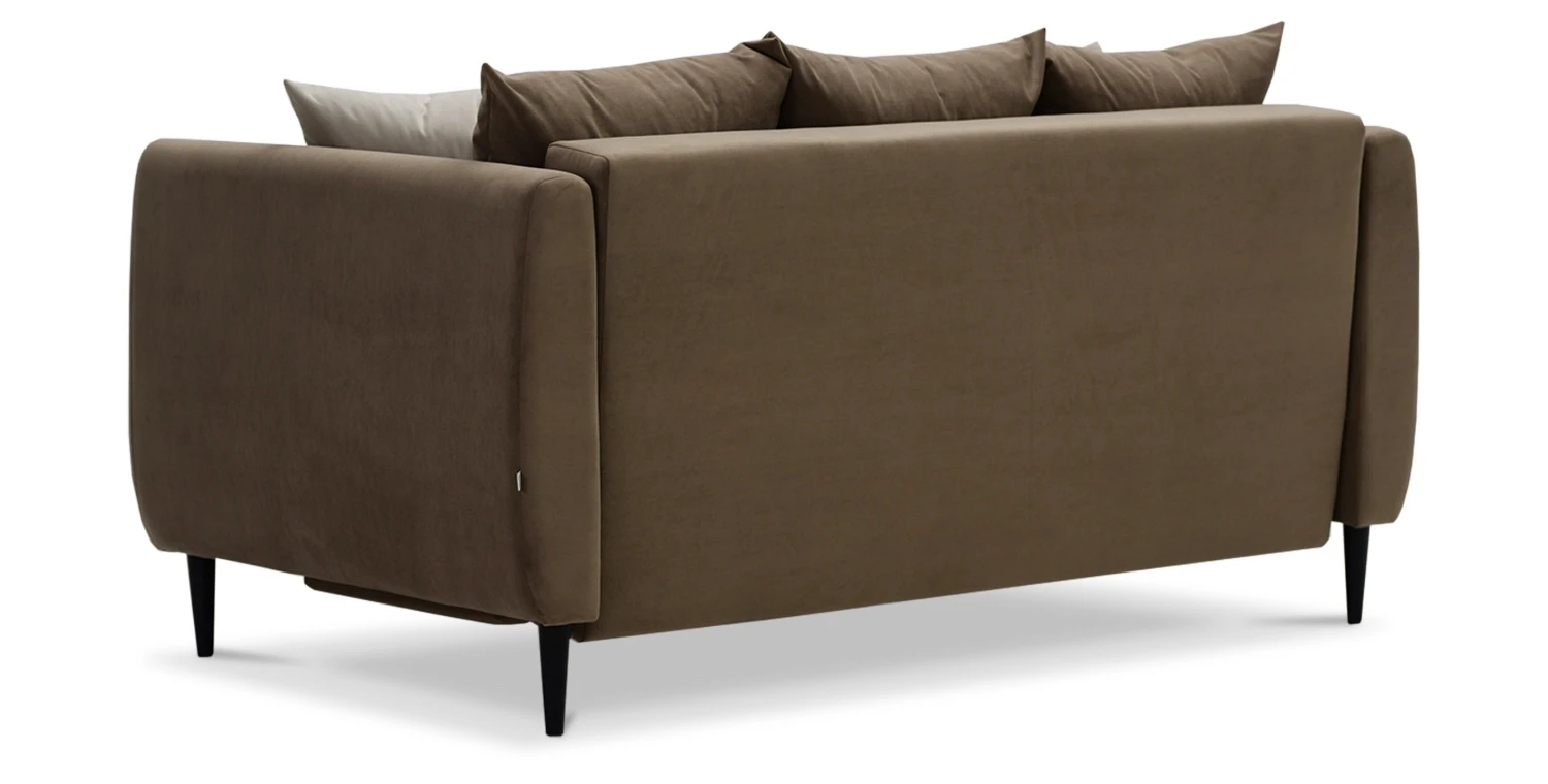 Изображение Мини диван раскладной прямой Амелия 192 х 148 коричневый тканевый
