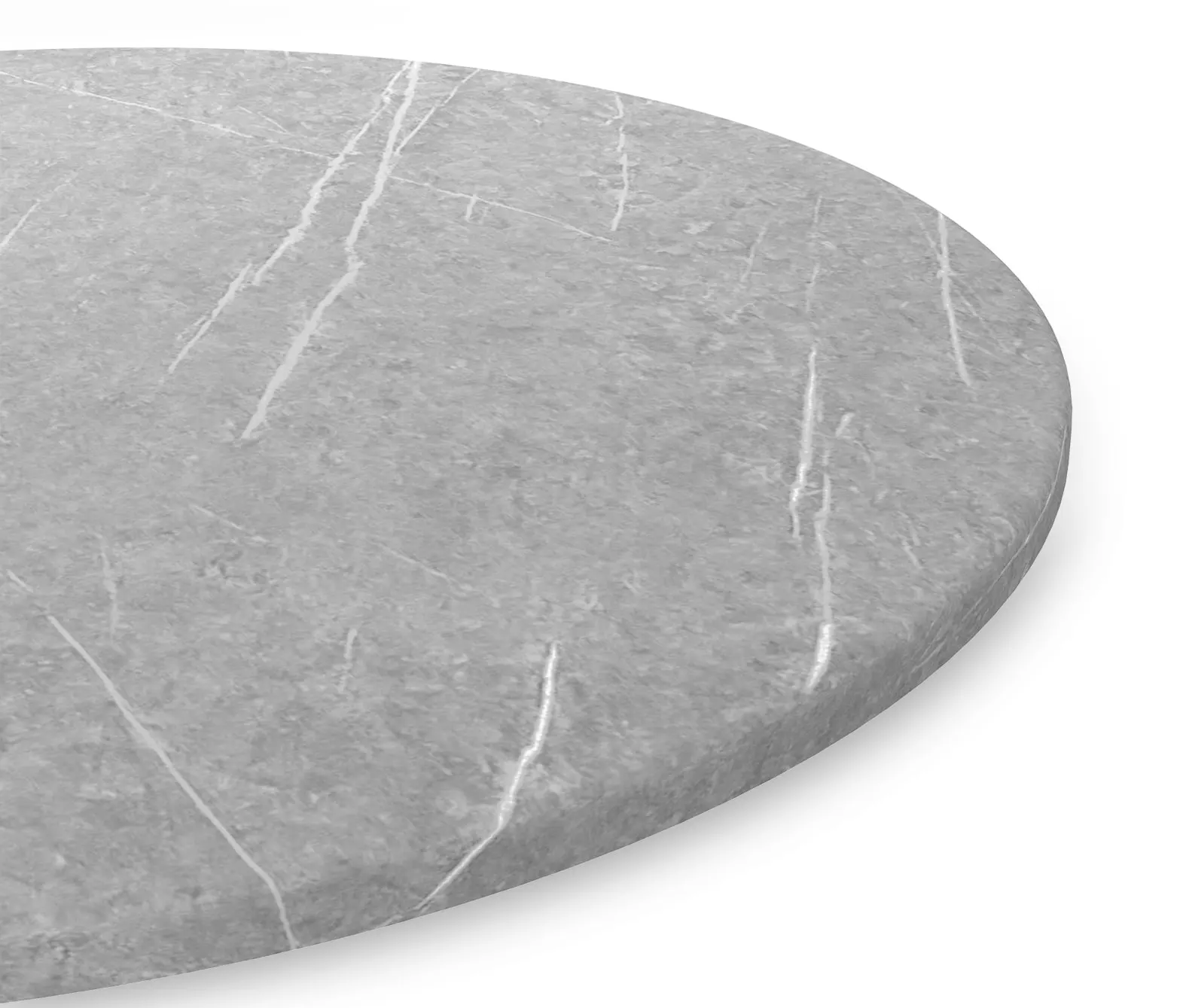 Изображение Стол кухонный круглый Sheffilton 90 см прозрачный лак / серый мрамор