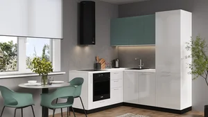 Изображение Угловая кухня «Экспресс» 1,85 х 2,10 м бело-зеленая