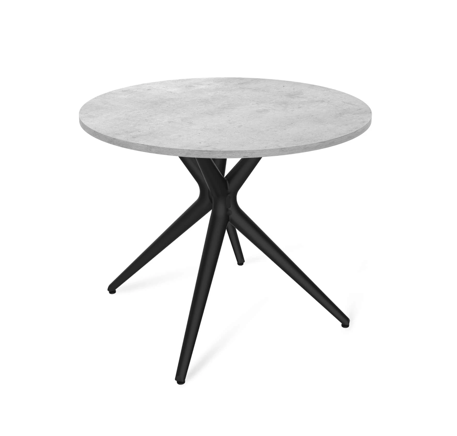 Изображение Стол кухонный круглый Sheffilton 90 см черный / бетон чикаго светло-серый